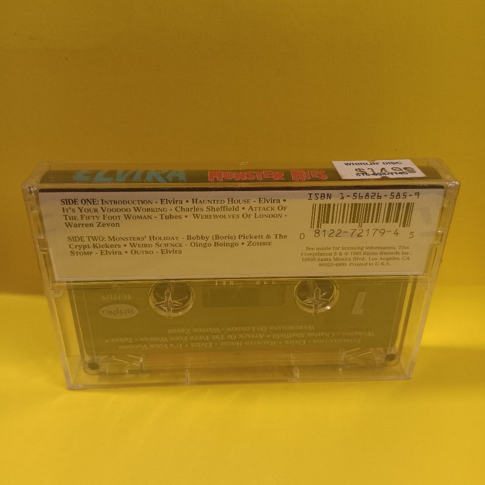 Elvira - Revenge Of The Monster Hits - 1995 - R4 72179 - New - Sealed - Cassettes