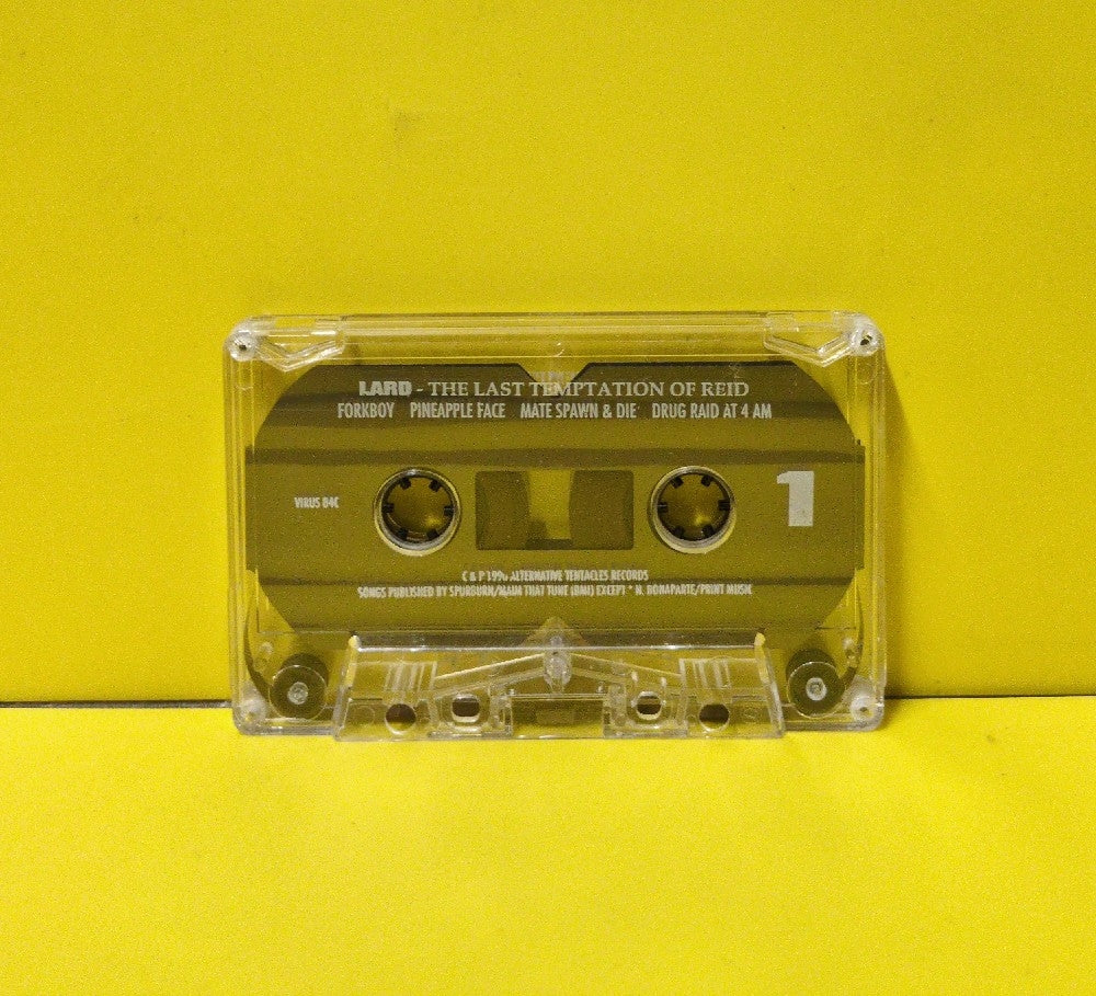 Lard - The Last Temptation Of Reid - 1990 - VIRUS 84C - Used - EX - Cassettes - Clear Tape Shell