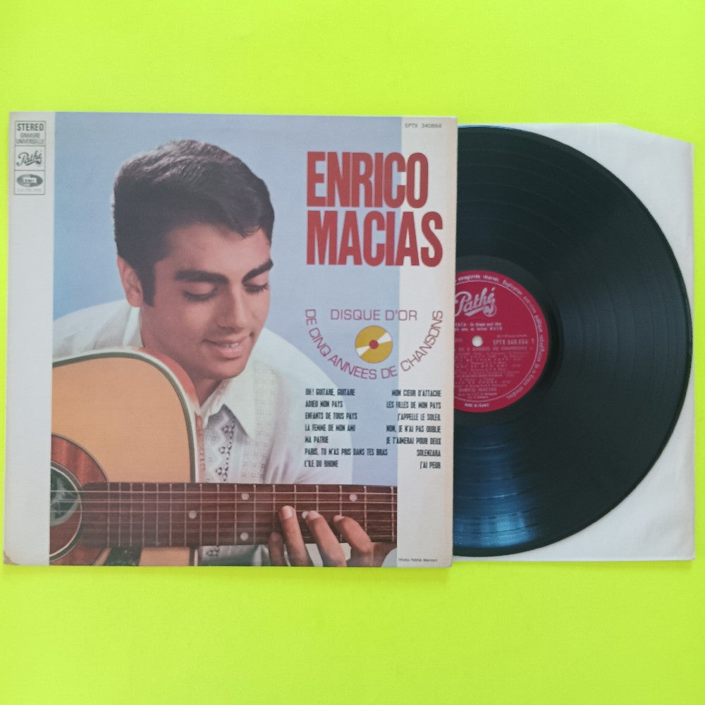 Enrico Macias - Disque D'Or De 5 Annees De Chansons FRANCE - SPTX340664 - Used - EX - Vinyl