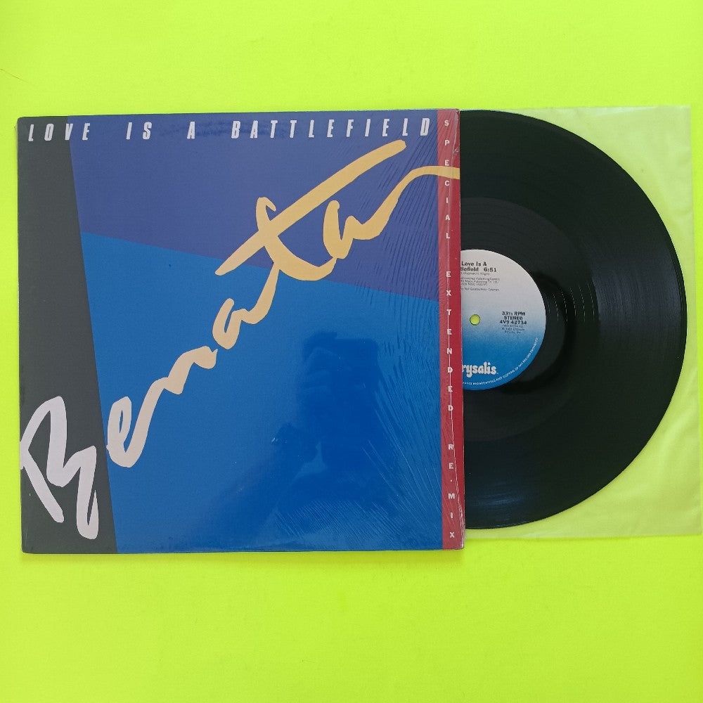 Benatar - Love Is A Battlefield Extended Remix 12" SHRINK - 1983 - 4V9 42734 - Used - VG++ - Vinyl