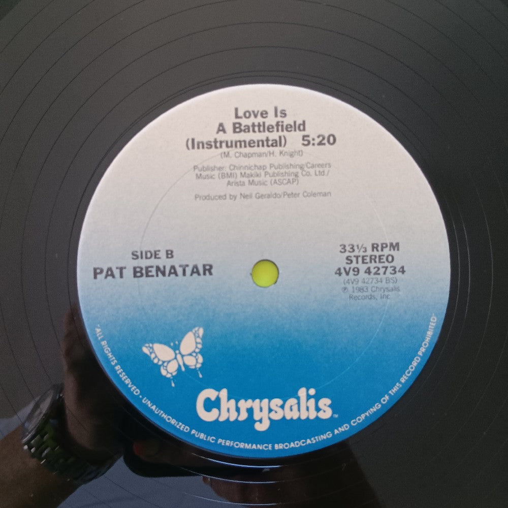 Benatar - Love Is A Battlefield Extended Remix 12" SHRINK - 1983 - 4V9 42734 - Used - VG++ - Vinyl