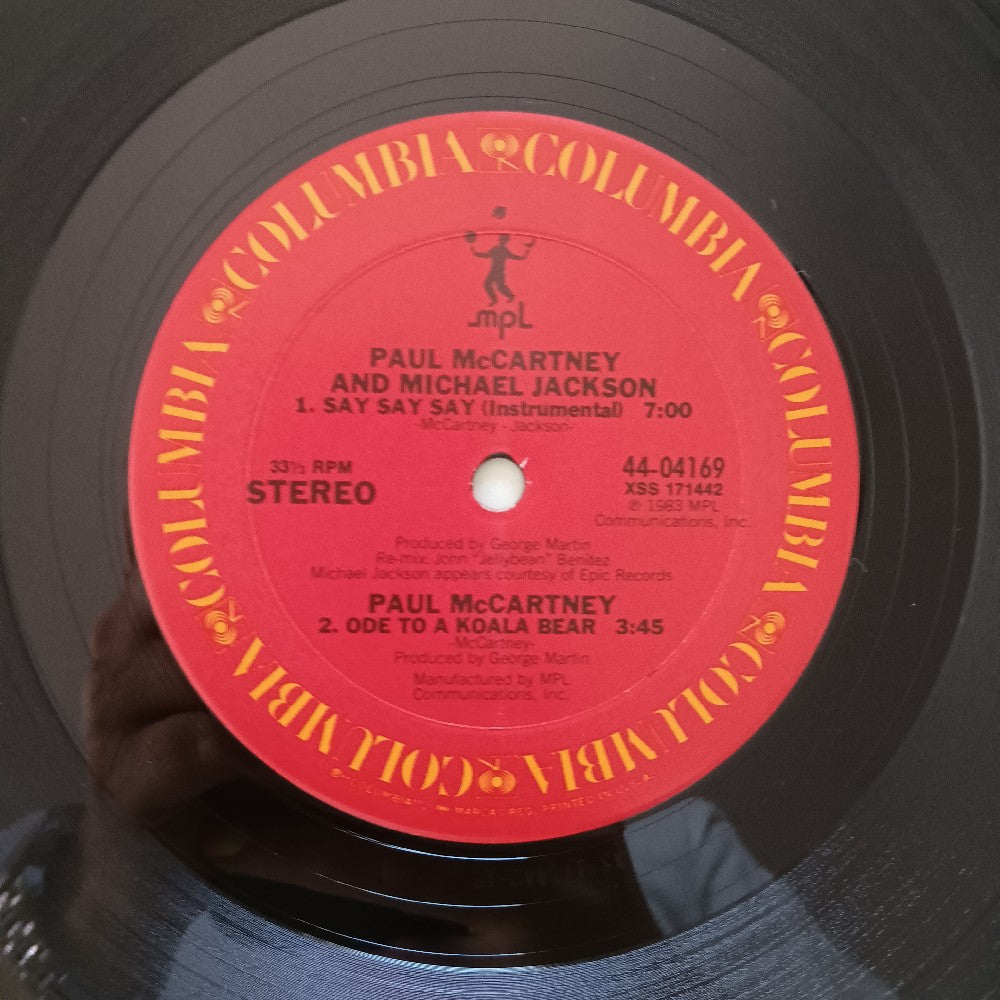 Paul McCartney & Michael Jackson - Say Say Say 12" SHRINK - 1983 - 44-04169 - Used - VG++ - Vinyl