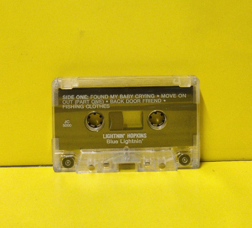 Lightnin' Hopkins - Blue Lightnin' - 1972 - JC-5000 - Used - EX - Cassettes - Clear Tape Shell