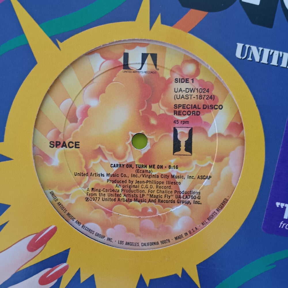 Space  - Carry On Turn Me On 12" - 1977 - UA-DW1024 - Used - VG++ - Vinyl