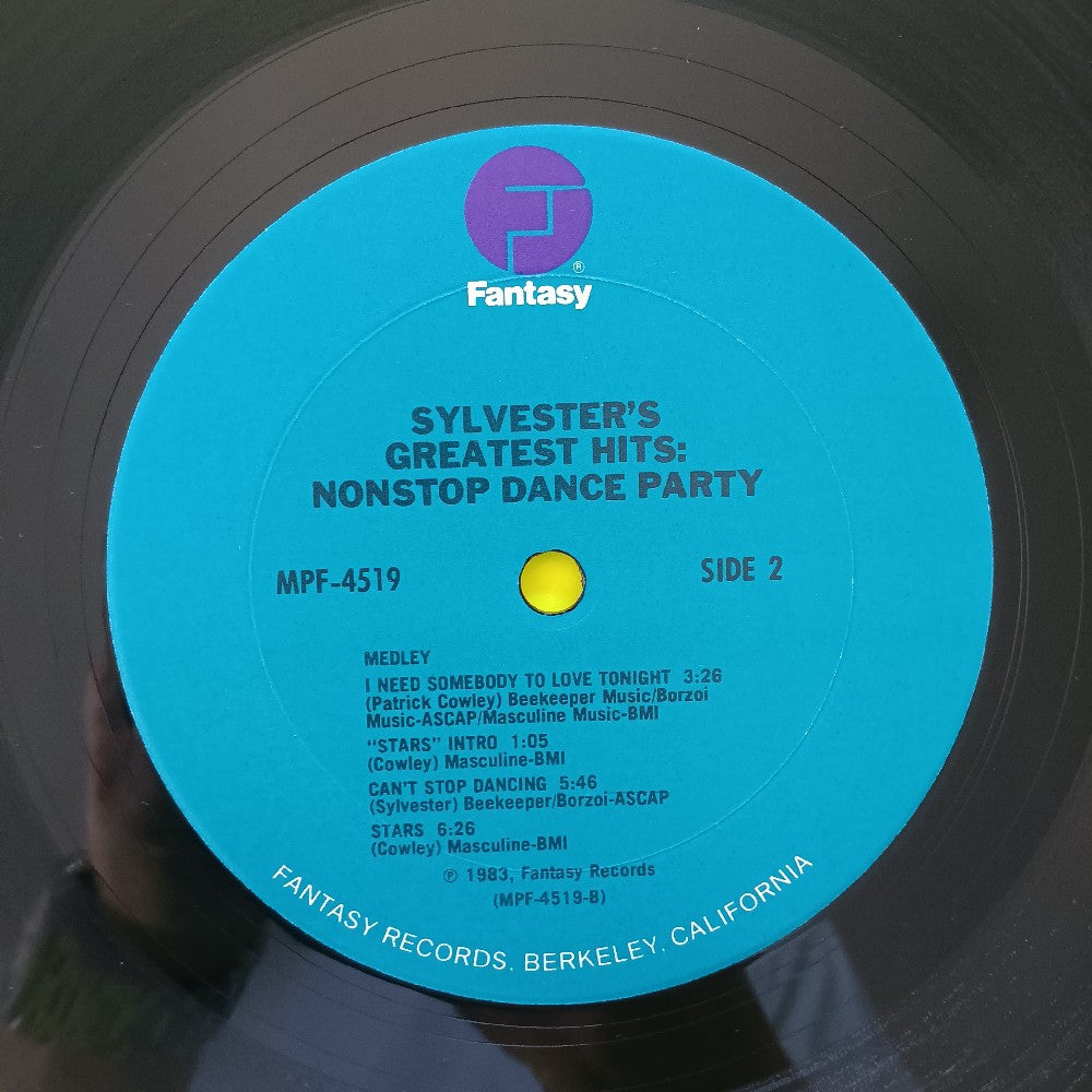 Sylvester - Sylvester's Greatest Hits: Nonstop Dance Party - 1983 - MPF-4519 - Used - VG++ - Vinyl