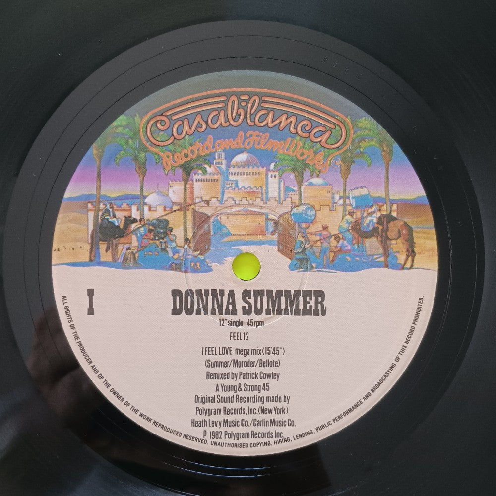 Donna Summer - I Feel Love Patrick Crowley Remix UK 12" - 1982 - FEEL12 - Used - VG+ - Vinyl