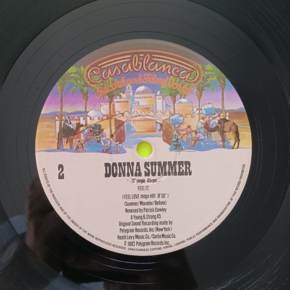 Donna Summer - I Feel Love Patrick Crowley Remix UK 12" - 1982 - FEEL12 - Used - VG+ - Vinyl