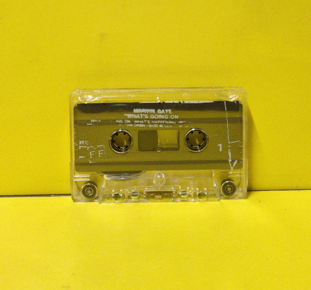 Marvin Gaye - What's Going On - MOTC-5339 - Used - EX - Cassettes - Reissue - Clear Tape Shell With Crooked Text