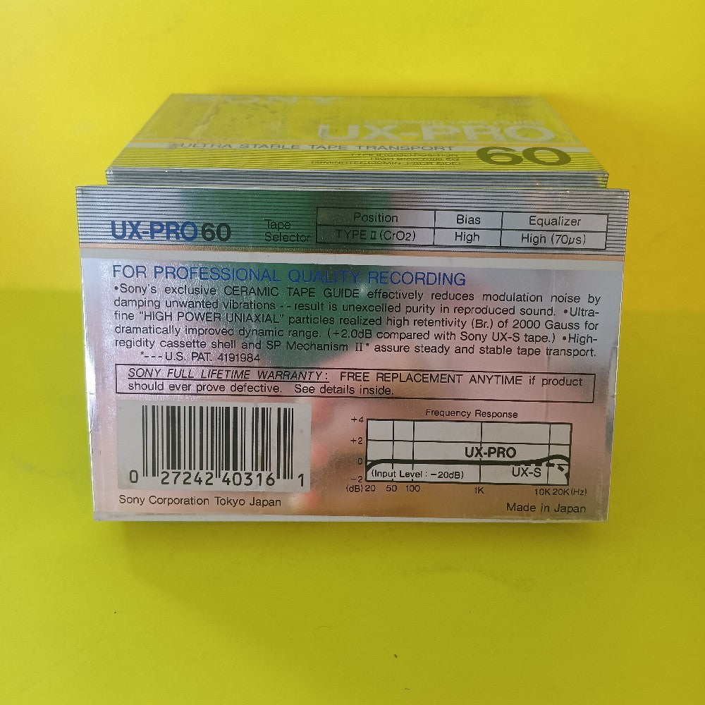 Lot Of 5x NEW Sony UX-Pro 60 Type II Ceramic Blank Cassette Tape JAPAN