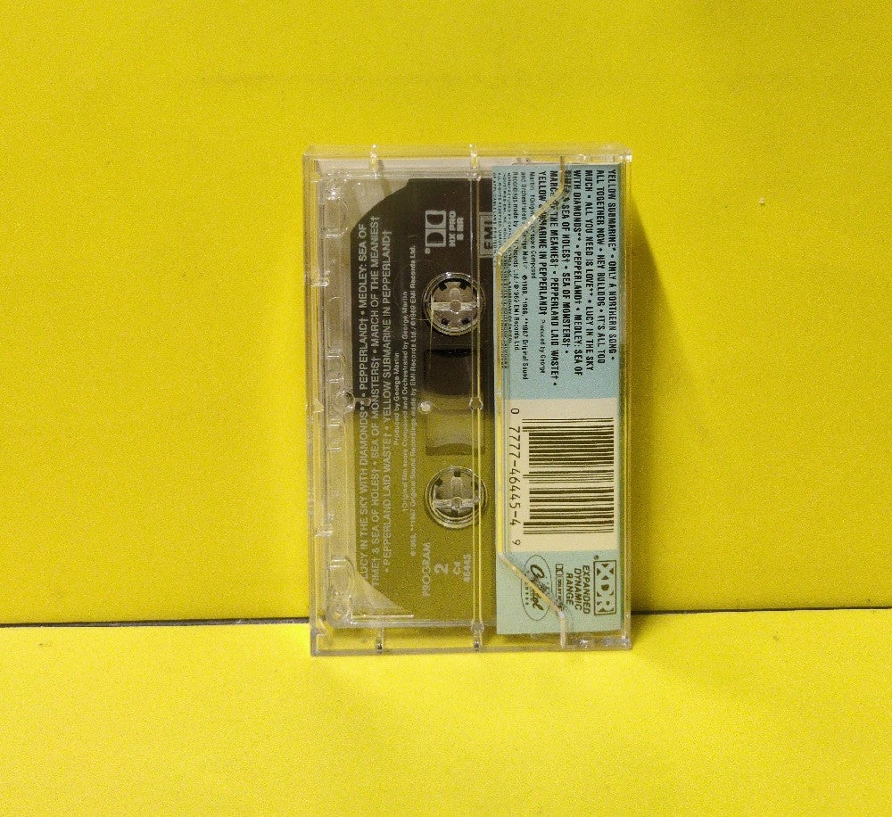 The Beatles - Yellow Submarine - 1992 - C4-46445 - Used - EX - Cassettes - Reissue - XDR - Clear Tape Shell - Apple On Cover