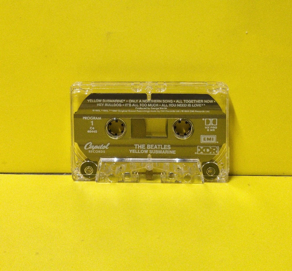 The Beatles - Yellow Submarine - 1992 - C4-46445 - Used - EX - Cassettes - Reissue - XDR - Clear Tape Shell - Apple On Cover