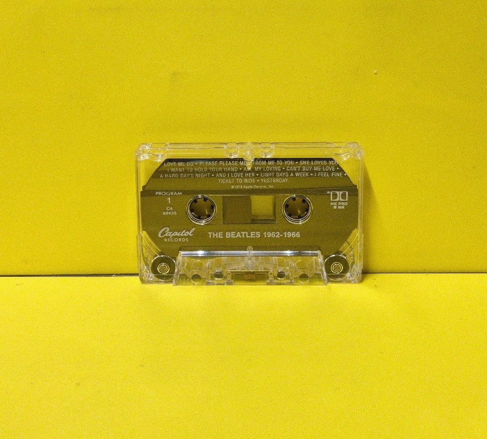 The Beatles - 1962-1966 - 1988 - C4-90435 - Used - EX - Cassettes - Reissue - Clear Tape Shell Without Apple Logo