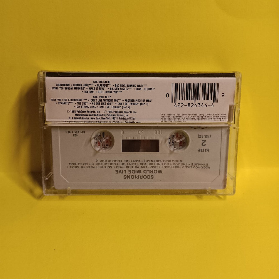 Scorpions - World Wide Live - 1985 - 824 344-4 M-1 - Used - EX - Cassettes