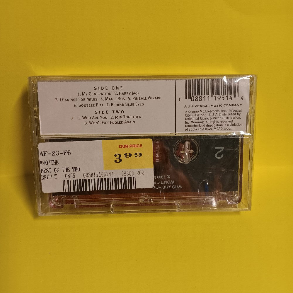 The Who - The Best Of The Who - 1999 - MCAC-11951 - New - Sealed - Cassettes