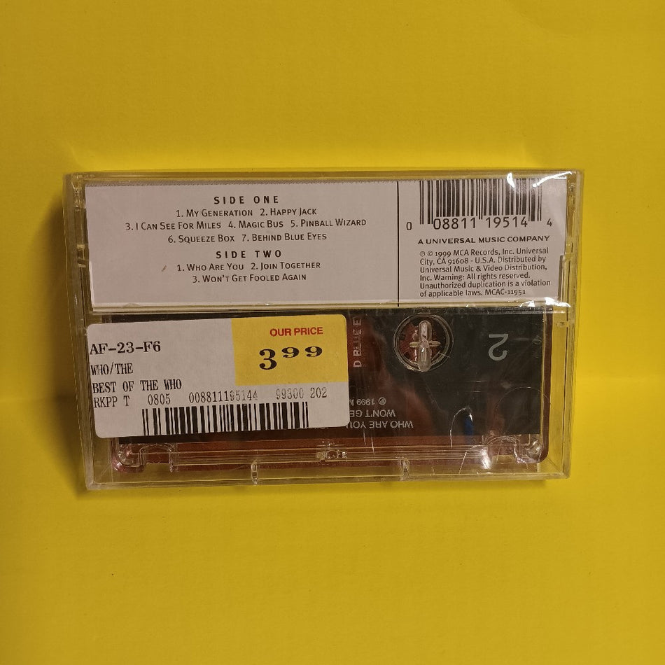 The Who - The Best Of The Who - 1999 - MCAC-11951 - New - Sealed - Cassettes