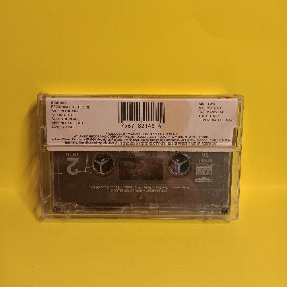 Testament  - Souls Of Black - 1990 - 7 82143-4 - Used - EX - Cassettes