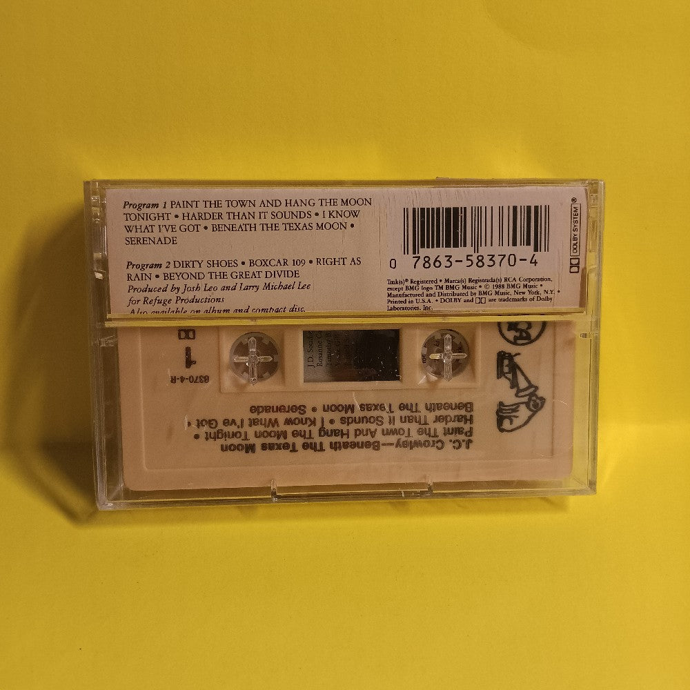 J.C. Crowley - Beneath The Texas Moon - 1988 - 8370-4-R - New - Sealed - Cassettes