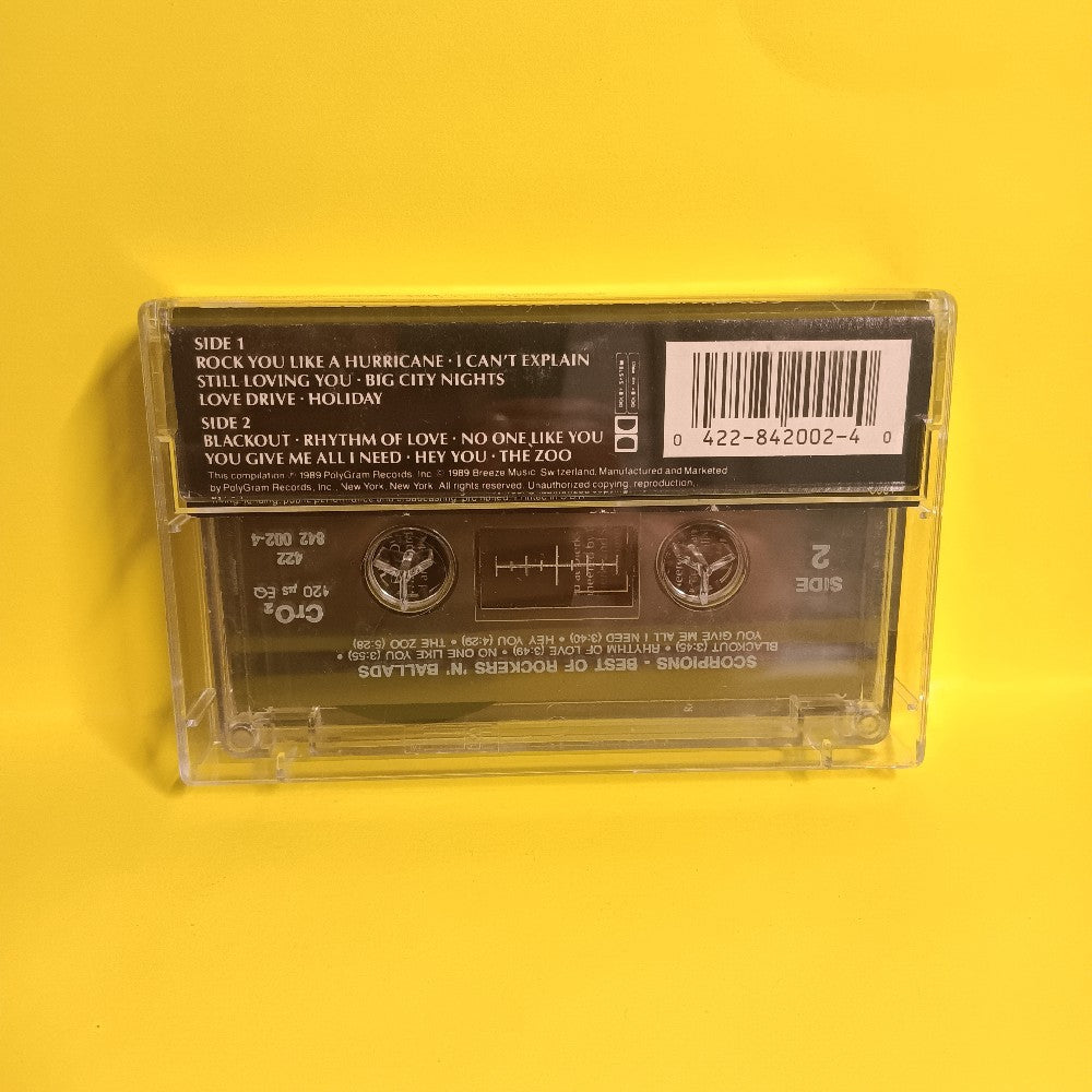 Scorpions - Best Of Rockers 'N' Ballads - 1989 - 842 002-4 - Used - EX - Cassettes