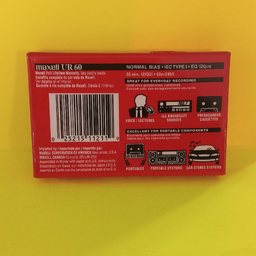 Lot Of 7x Maxell UR60 Cassette Tapes New - Blank Media