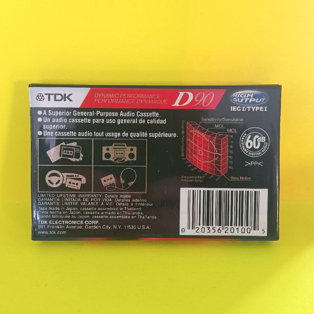 Lot Of 4x TDK D90 High Output Cassette Tapes New - Blank Media
