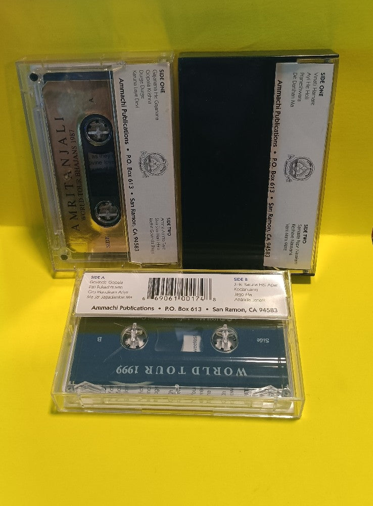 Lot Of 3x Tapes Mata Amritanandamayi - World Tour Bhajans 1987 1997 1999 - Used - EX - Cassettes