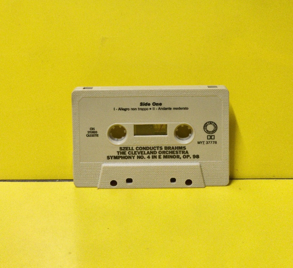 Johannes Brahms, George Szell, The Cleveland Orchestra -  Fourth Symphony In E Minor, Op. 98 / Academic Festival Overture, Op. 80 - 1990 - MYT 37778 - Used - EX - Cassettes - Beige Tape Shell