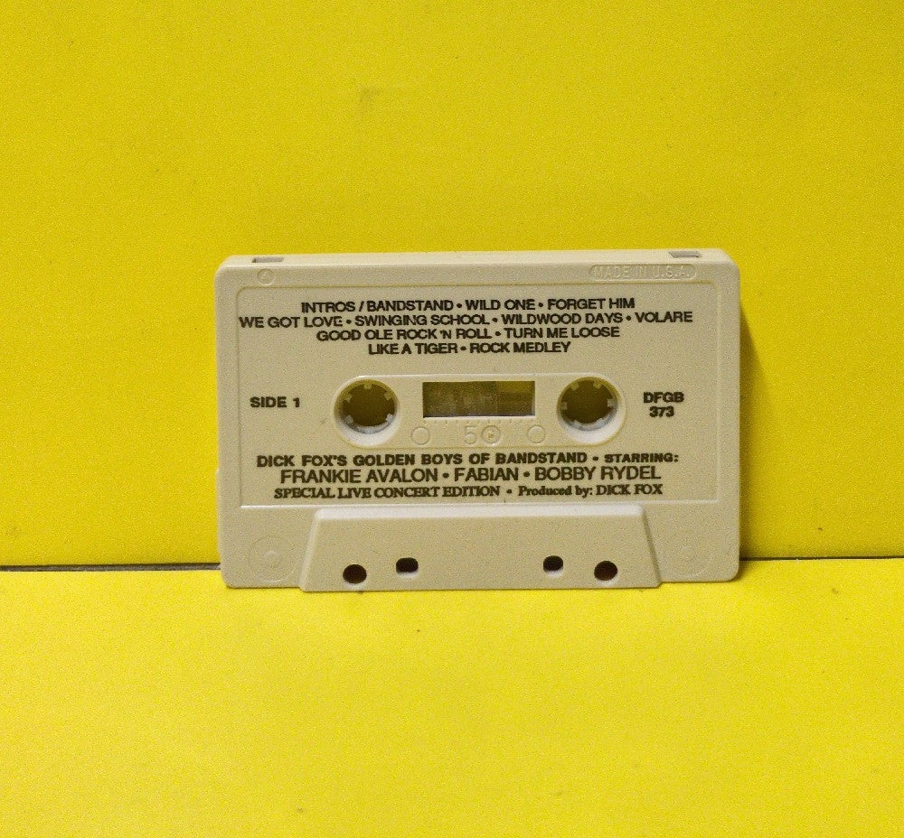 Frankie Avalon, Fabian, Bobby Rydell - Dick Fox's Golden Boys Of Bandstand (Limited Live Concert Edition) - DFGB-373 - Used - EX - Cassettes