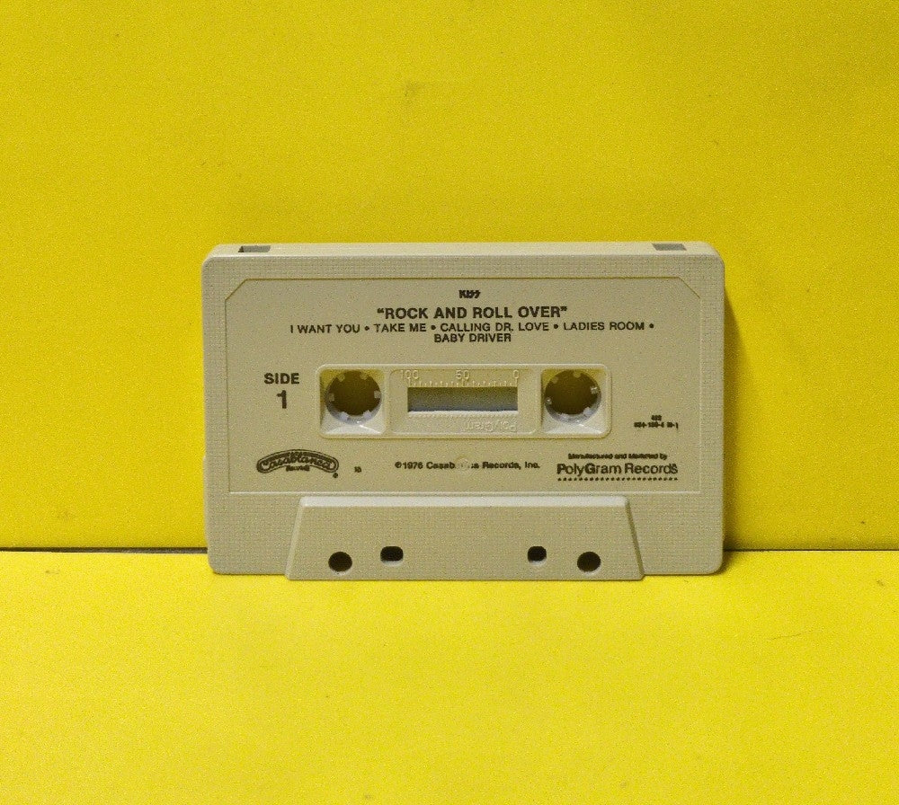 Kiss - Rock And Roll Over - 1985 - 824 150-4 M-1 - Used - EX - Cassettes - Reissue - Beige Tape Shell - "15"