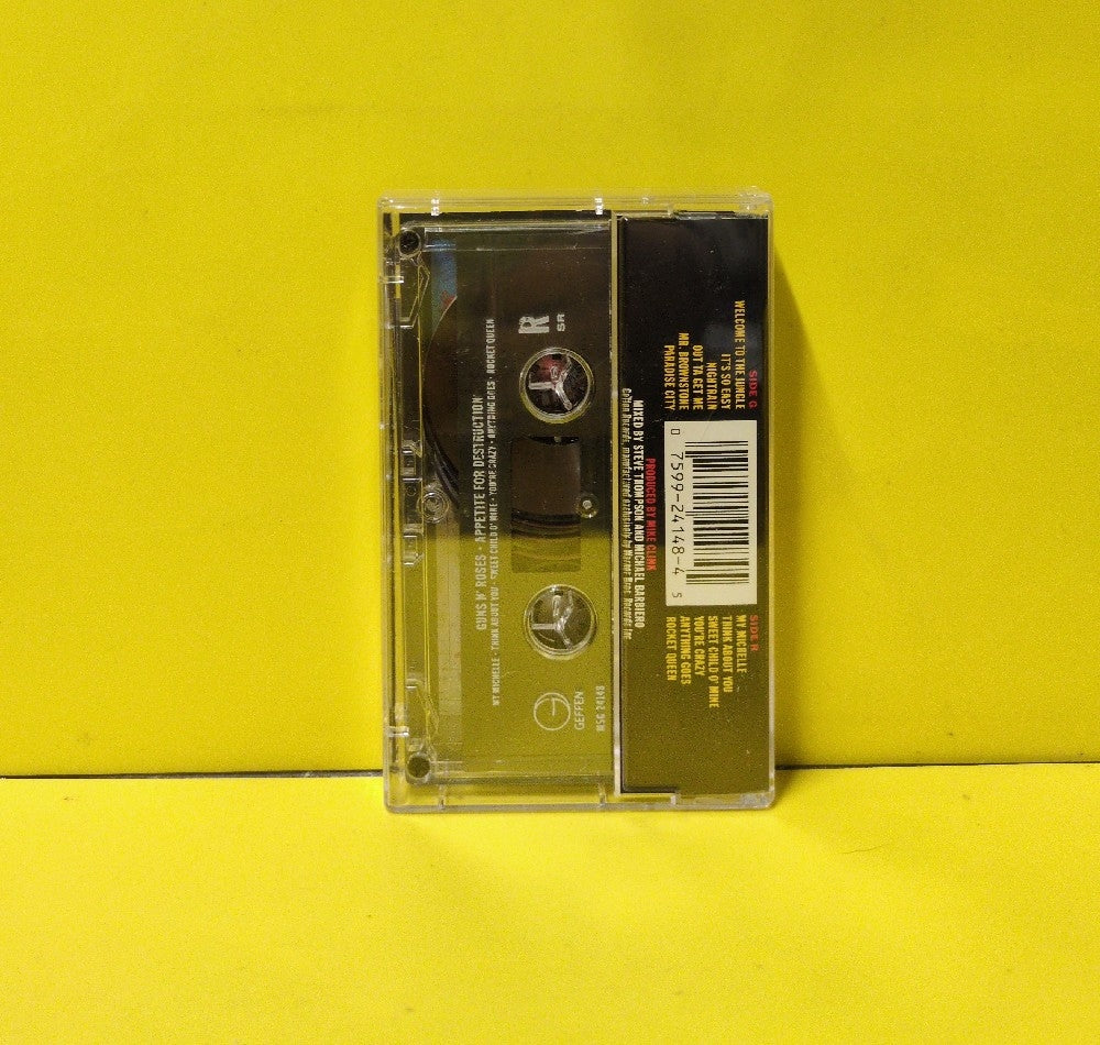 Guns N' Roses - Appetite For Destruction - 1987 - GEF M5G 24148 - Used - EX - Cassettes - Clear Tape Shell - "G" & "R" Sides