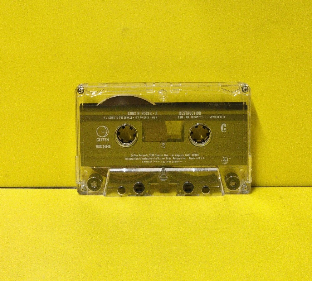 Guns N' Roses - Appetite For Destruction - 1987 - GEF M5G 24148 - Used - EX - Cassettes - Clear Tape Shell - "G" & "R" Sides