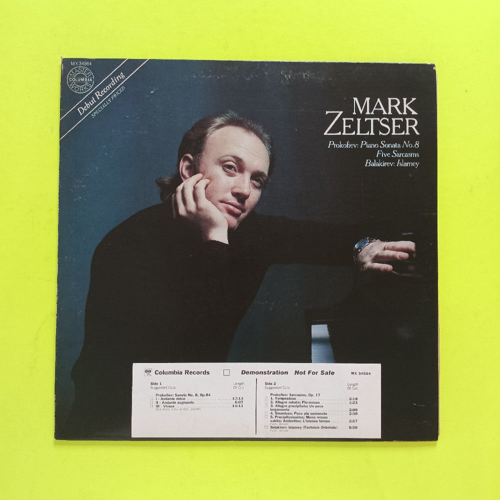 Mark Zeltser - Prokofiev Piano Sonata No 8 / Balakirev Islamey PROMO - 1978 - MX 34564 - Used - EX - Vinyl