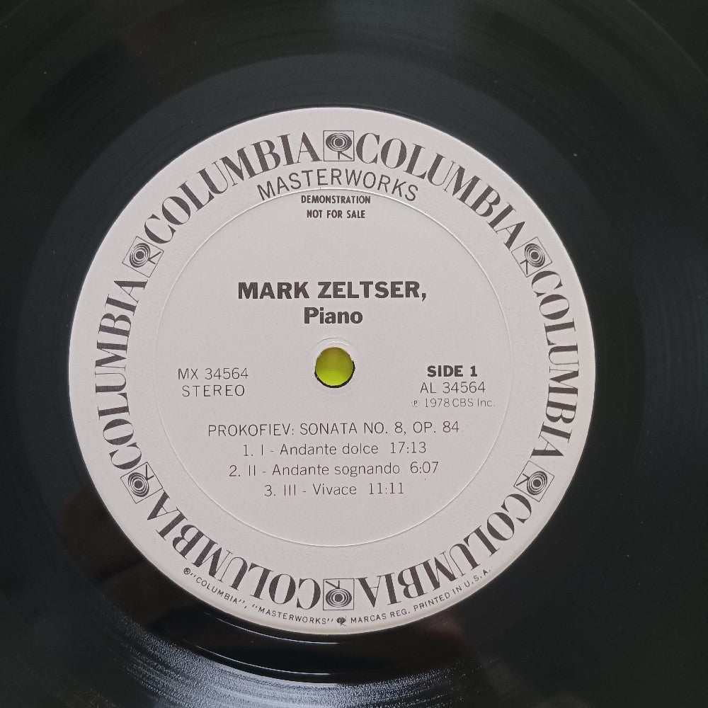 Mark Zeltser - Prokofiev Piano Sonata No 8 / Balakirev Islamey PROMO - 1978 - MX 34564 - Used - EX - Vinyl