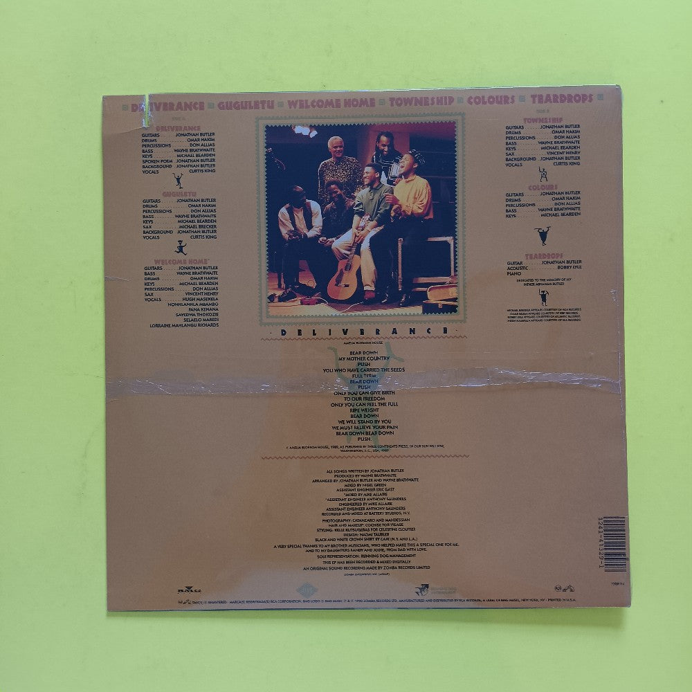 Jonathan Butler - Deliverance - 1990 - 1329-1-J - New - Sealed - Vinyl