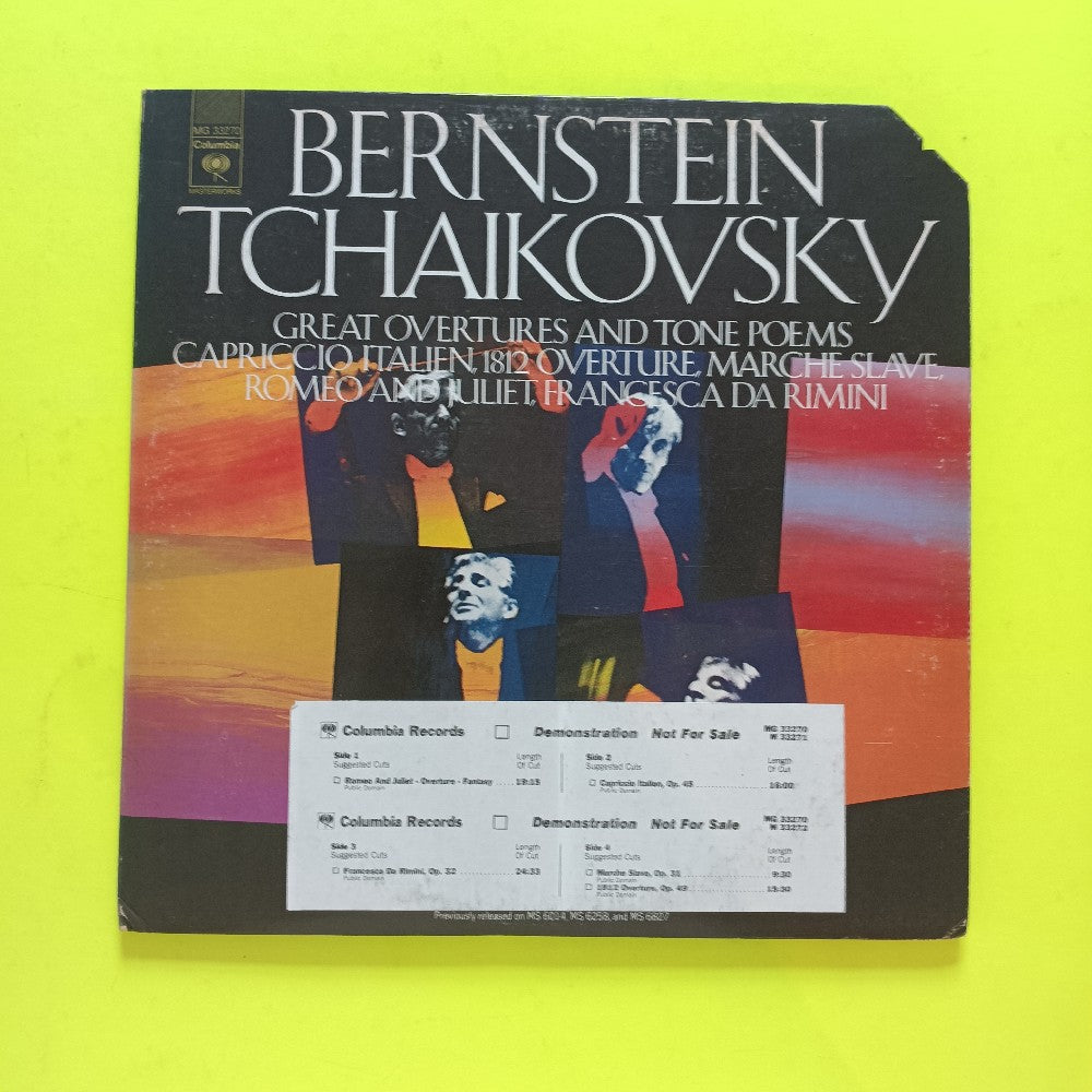 Bernstein  - Great Tchaikovsky Overtures & Tone Poems PROMO 2LP - 1975 - MG 33270 - Used - EX - Vinyl