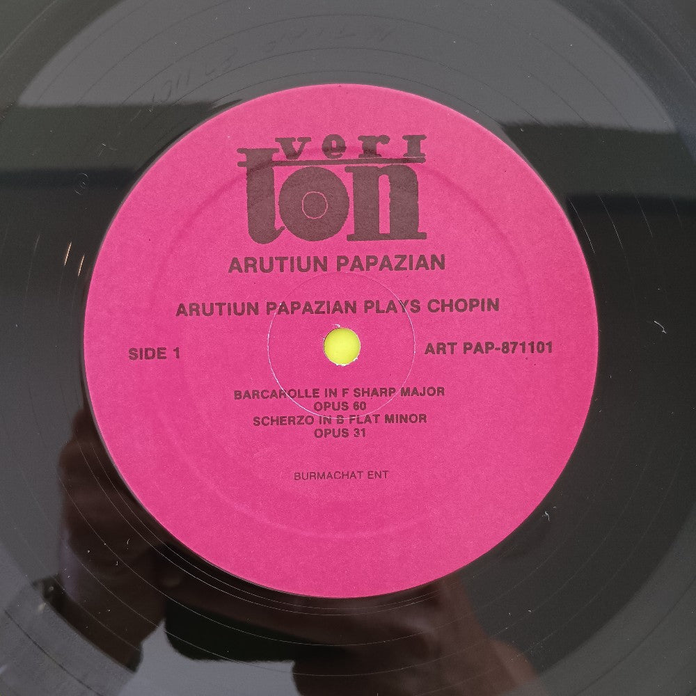 Arutiun Papazian - Plays Chopin CANADA - Art Pap-871101 - Used - VG++ - Vinyl