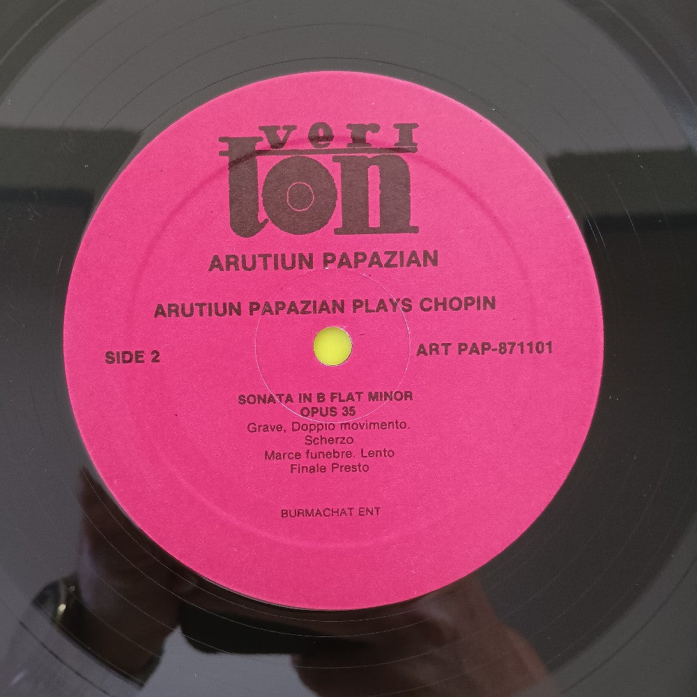 Arutiun Papazian - Plays Chopin CANADA - Art Pap-871101 - Used - VG++ - Vinyl