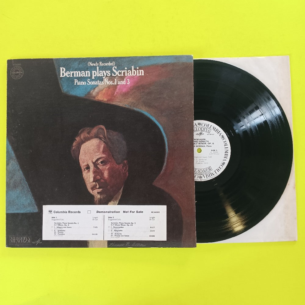 Lazar Bermanplays Scriabin - Piano Sonataa Nos 1 & 3 PROMO - 1978 - M 34565 - Used - VG++ - Vinyl