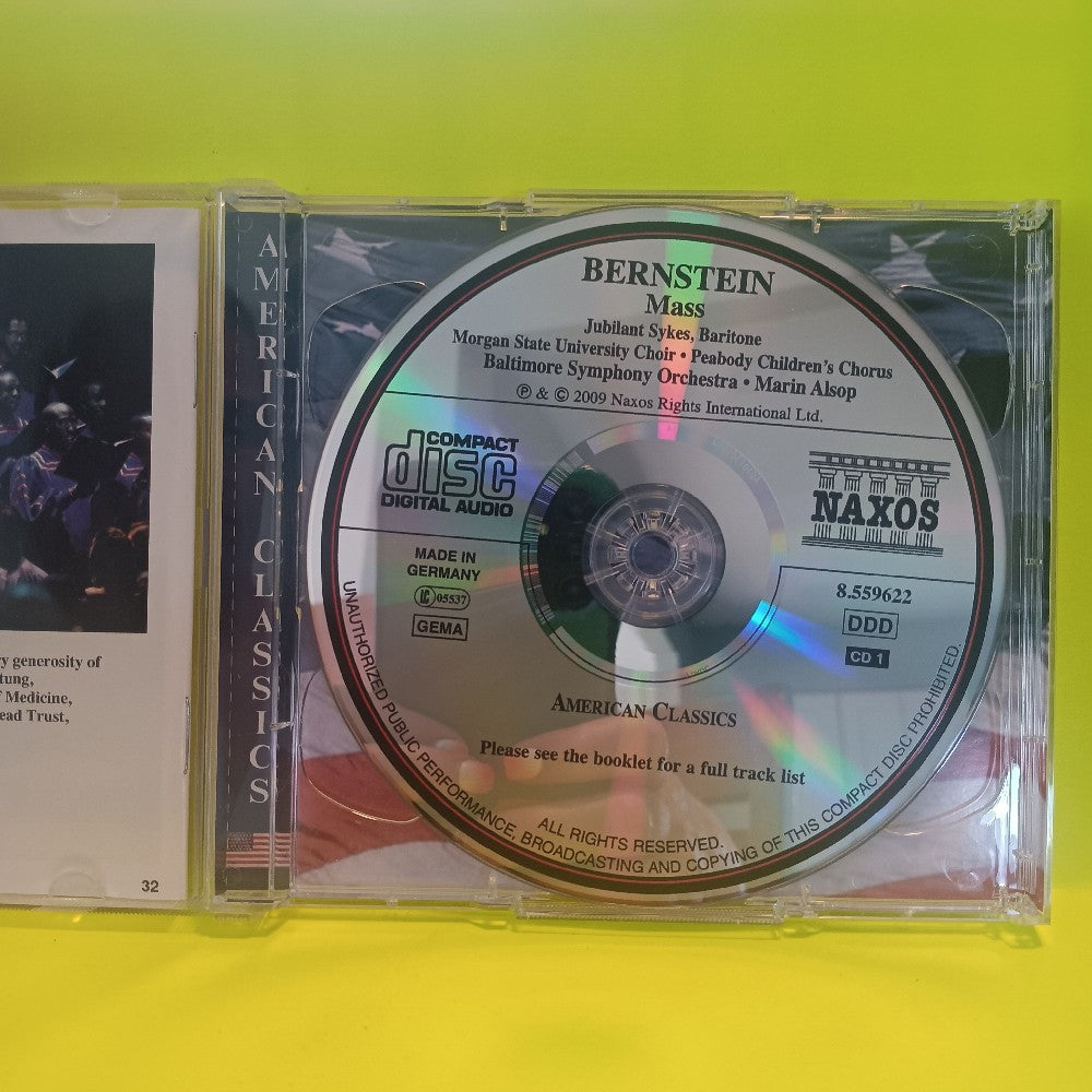 Jubilant Sykes Marin Alsop - Bernstein: Mass 2 CD GERMANY - 2009 - 8.559622-23 - Used - EX - CDs