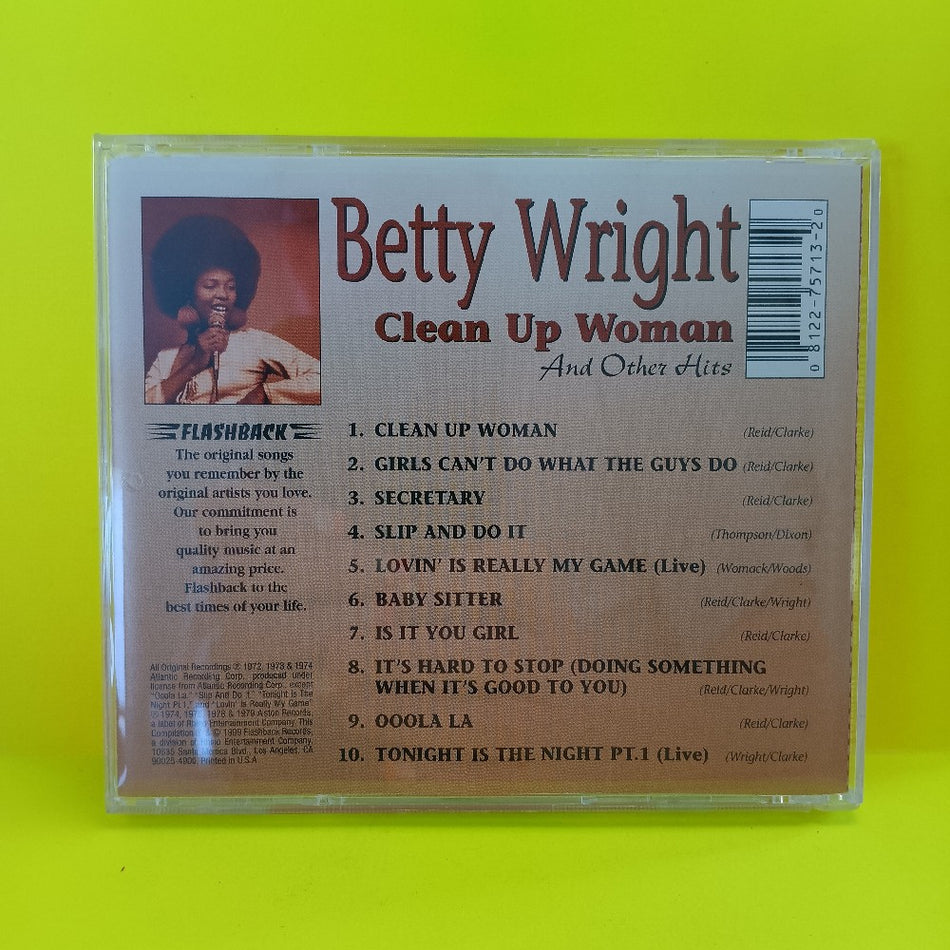 Betty Wright - Clean Up Woman And Other Hits - 1999 - R2 75713 - Used - EX - CDs