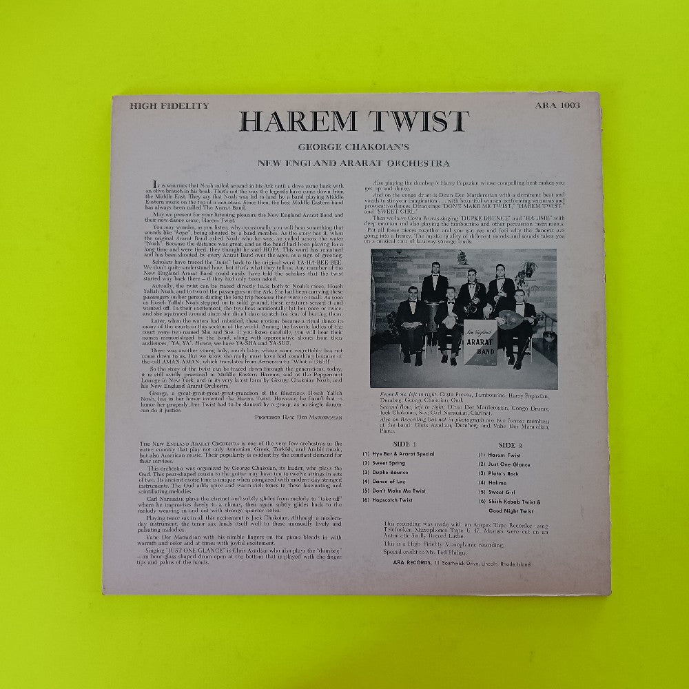 George Chakoian's New England Ararat Band  - Harem Twist - ARA1003 - Used - VG+ - Vinyl