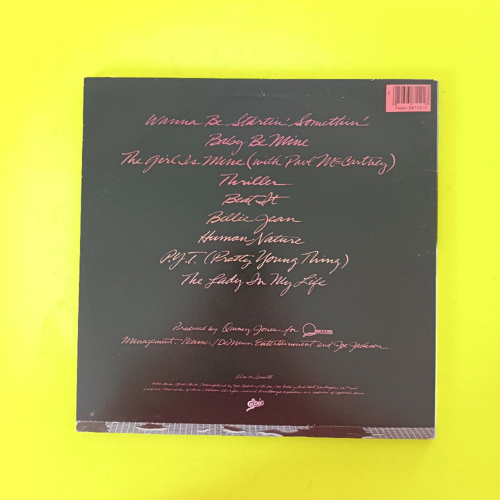 Michael Jackson - Thriller OG NO CO-PRODUCER CREDIT - 1982 - QE 38112 - Used - VG+ - Vinyl