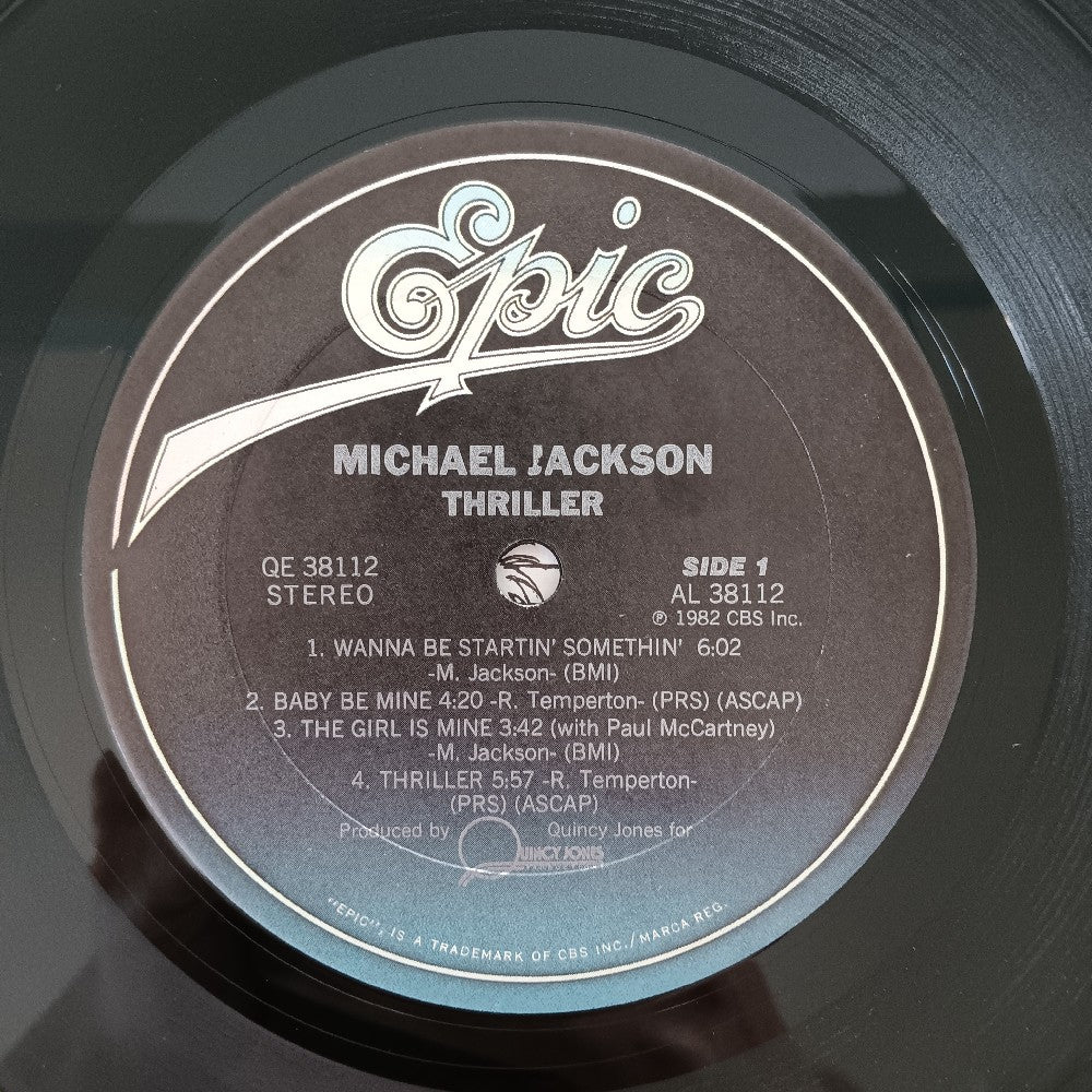 Michael Jackson - Thriller OG NO CO-PRODUCER CREDIT - 1982 - QE 38112 - Used - VG+ - Vinyl