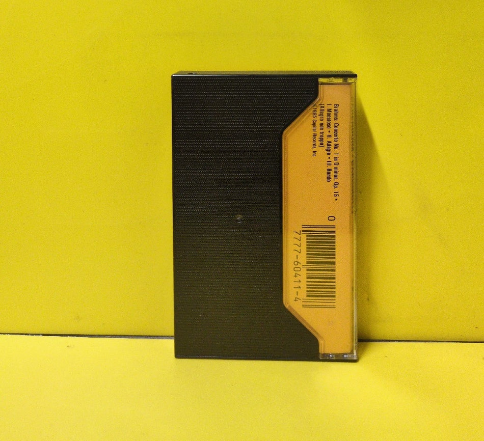 Brahms - Daniel Barenboim, Sir John Barbirolli, New Philharmonia Orchestra - Piano Concerto No. 1 In D Minor - 1985 - 4XG-60411 - Used - EX - Cassettes - Yellow Tape Shell
