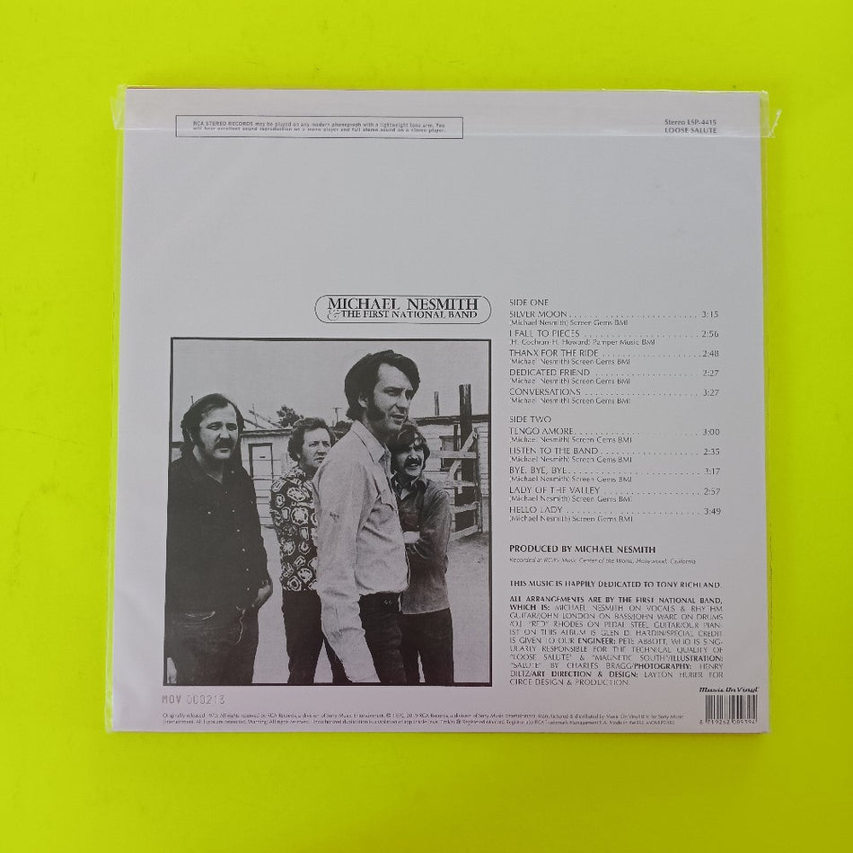 Michael Nesmith & The First National Band - Loose Salute LIMITED TRANSPARENT #ED - 2019 - MOVLP2383 - New - Sealed - Vinyl