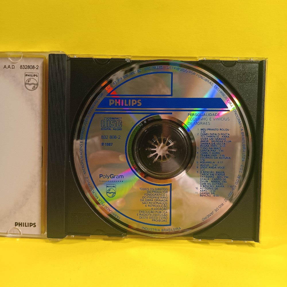 Toquinho & Vinicius - Personalidade BRAZIL - 1987 - 832 808-2 - Used - EX - CDs
