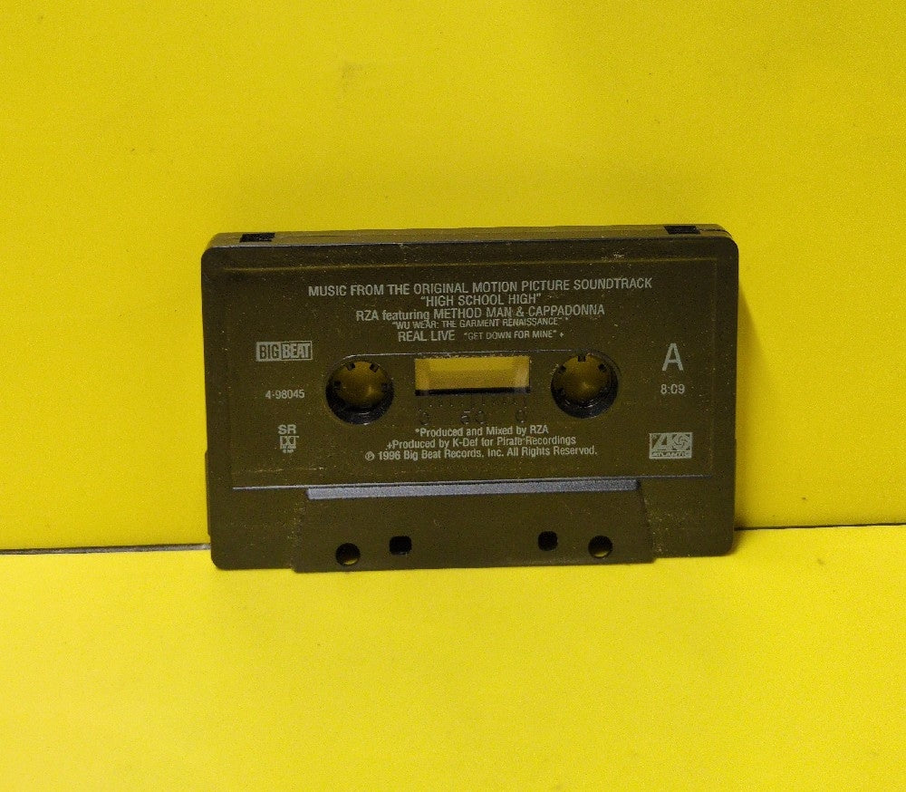 RZA, Real Live - Wu-Wear: The Garment Renaissance / Get Down For Mine - 1996 - 4-98045 - Used - EX - Cassettes - Cassette Single - Cardboard Sleeve - Black Tape Shell