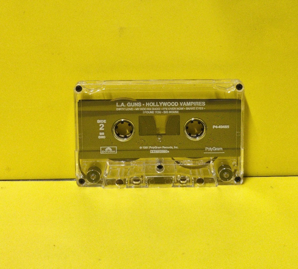 L.A. Guns - Hollywood Vampires - 1991 - P4 49485 - Used - EX - Cassettes - CRC Club Edition - Clear Tape Shell