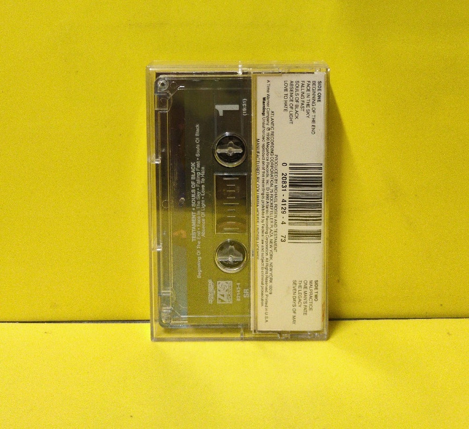 Testament - Souls Of Black - 1990 - A4 82143 - Used - EX - Cassettes - Columbia House Club Edition - Clear Tape Shell