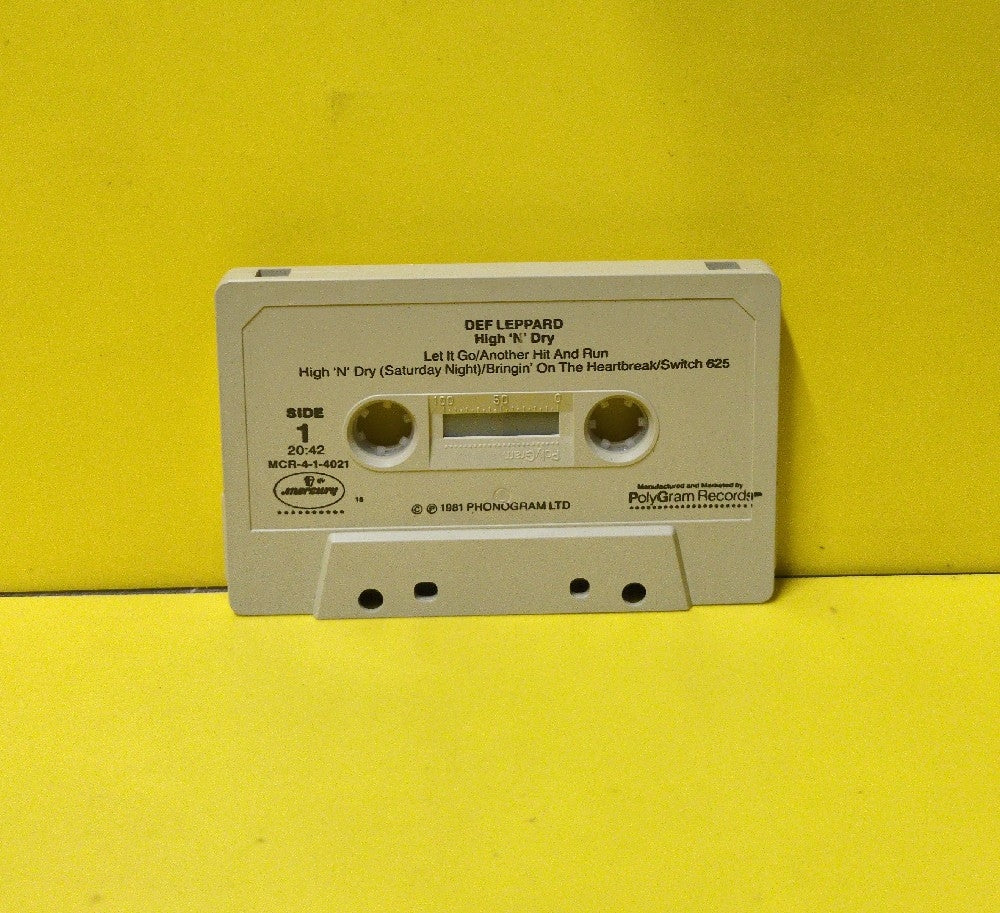 Def Leppard - High 'N' Dry - 1981 - MCR-4-1-4021 - Used - EX - Cassettes - Beige Tape Shell