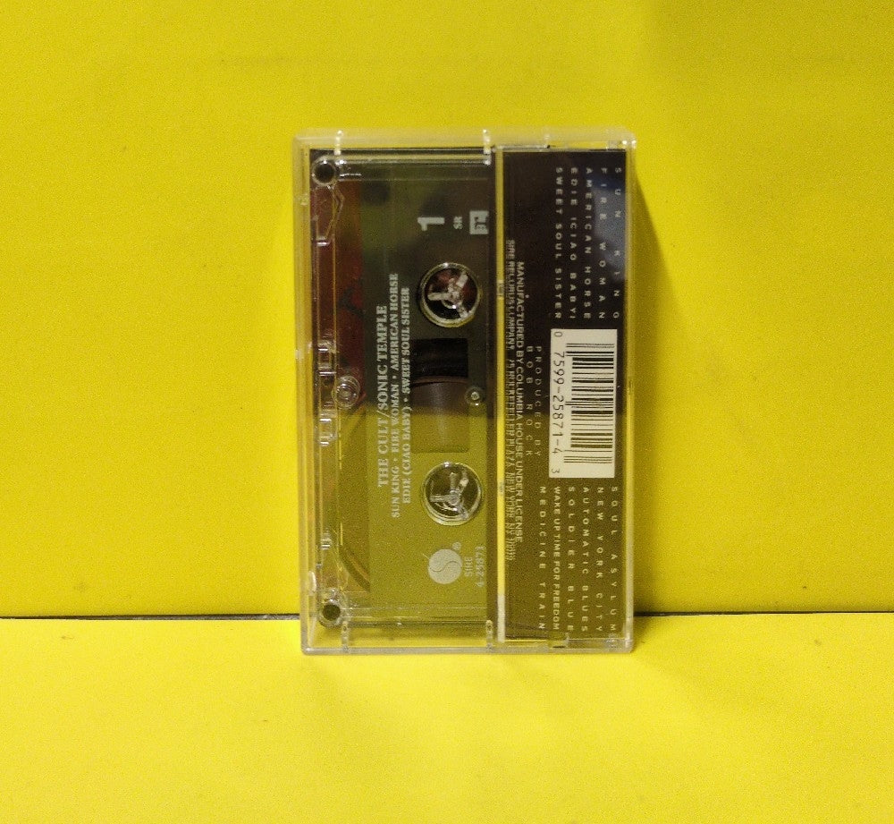 The Cult - Sonic Temple - 1989 - W4 25871 - Used - EX - Cassettes - Columbia House Club Edition - Clear Tape Shell